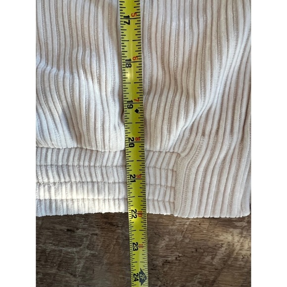 Gemma + Jane Corduroy Velour Cream Zip Up Jacket Size XL Utility, Minimalist NEW - Picture 11 of 13